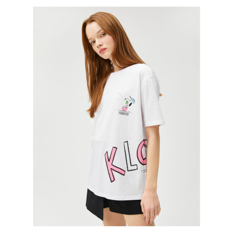 Koton Snoopy T-Shirt Short Sleeved Crew Neck Cotton