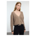 Trendyol Mink Soft Texture Knitted Cardigan