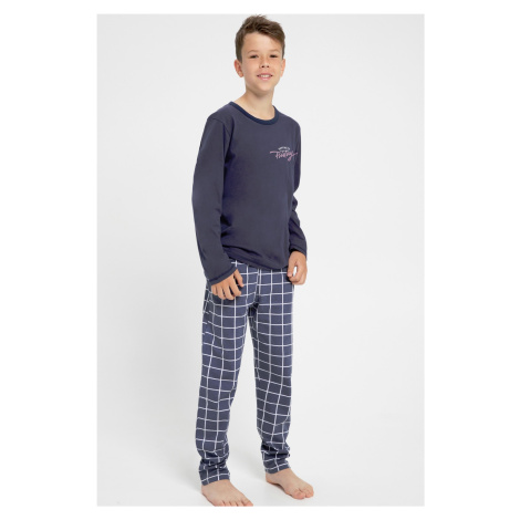 Chlapčenské pyžamo Taro Roy - bavlna Tmavomodrá