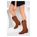 Soho Tan Women's Suede Boots 18628