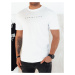 Pánske tričko s potlačou bielej farby Dstreet RX5475