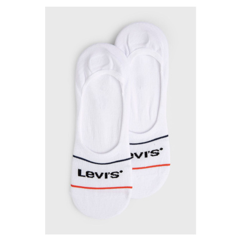 Ponožky Levi's (2-pak) 37157.0771-whitebluer, pánske, biela farba
