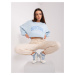 Light blue oversized hoodie without hood