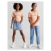 Marhuľové dievčenské tričko Calvin Klein Jeans