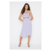 Trendyol Design Lilac Plaid Skirt