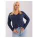 Navy Blue Women's Plus Size Knit Sweater