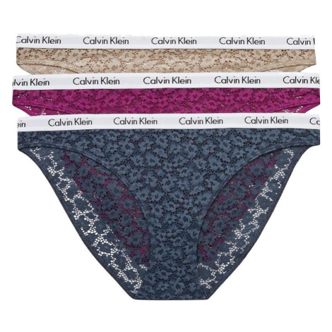 Calvin Klein 3 PACK - dámske nohavičky Bikini PLUS SIZE QD3975E-6Q2 XXL