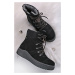 Čierne kožené pohodlné členkové topánky 8-86219