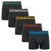 5PACK Men's Boxer Shorts Gianvaglia Black