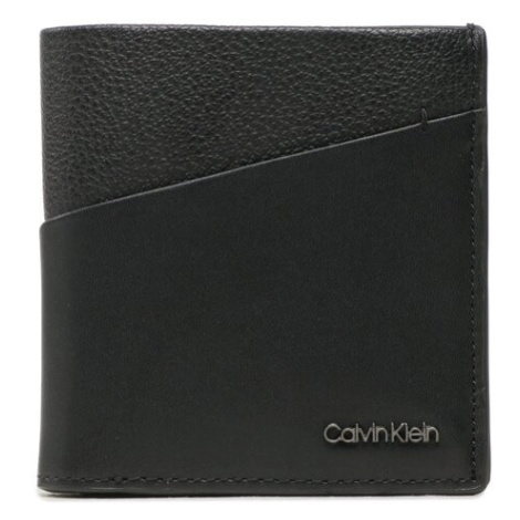 Calvin Klein Malá pánska peňaženka Ck Digonal Trifold 6Cc W/Coin K50K510606 Čierna
