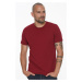 T8569 DEWBERRY BIKE NECK MEN'S T-SHIRT-DARK BURGUNDY