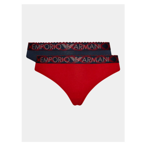 Emporio Armani Underwear Súprava 2 kusov nohavičiek 163334 3F225 28235 Tmavomodrá
