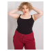 Čierny základný plus size top Scarlette