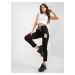 Black women's sweatpants with patch