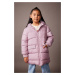 DEFACTO Girl's Water Repellent Hooded Puffer Jacket