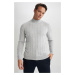 DEFACTO Slim Fit Half Turtleneck Rib Sweater