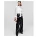 Košeľa Karl Lagerfeld Silk-Blend Bow Shirt Biela