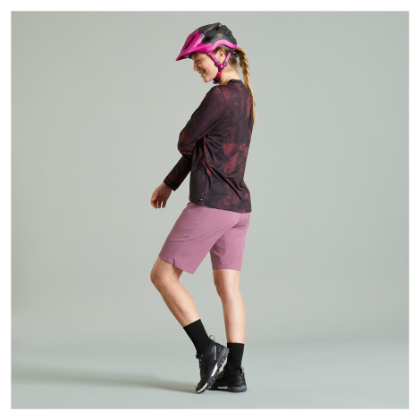 Dámske šortky EXPL 700 na horskú cyklistiku ružové ROCKRIDER