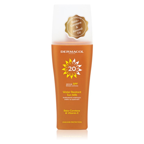 Dermacol Sun Water Resistant vodeodolné mlieko na opaľovanie so strednou UV ochranou SPF 20