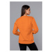 Svetlo oranžová dámska tepláková mikina so sťahovacími lemami (W01-69)