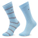Tommy Hilfiger Súprava 2 párov vysokých dámskych ponožiek 701222645 Modrá