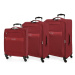 Sada textilných cestovných kufrov ROLL ROAD ROYCE Red / Červená, 55-66-76cm, 5019424