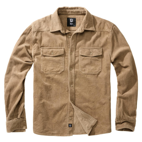 Corduroy Classic Long Sleeve Shirt Camel