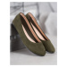 BEST SHOES SUEDE BALERINS shades of green