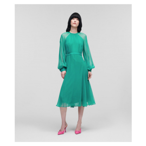 Šaty Karl Lagerfeld Ceremony Midi Dress Zelená