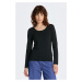 TRIČKO GANT SLIM COT/ELA LS SCOOP NECK TOP BLACK