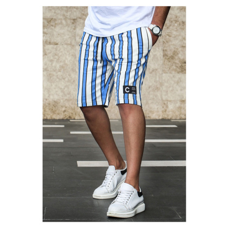 Madmext Striped Sax Casual Shorts 2915