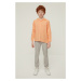 Trendyol Orange Boy's Hooded Woven Shirt