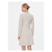 Calvin Klein Každodenné šaty Hw Viscose Fit & Flare Dress K20K206336 Béžová Regular Fit