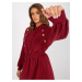 Flowing burgundy dress with elasticated waistband