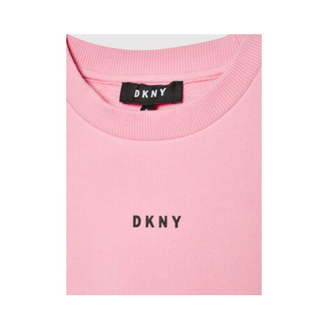 DKNY Úpletové šaty D32820 S Ružová Regular Fit
