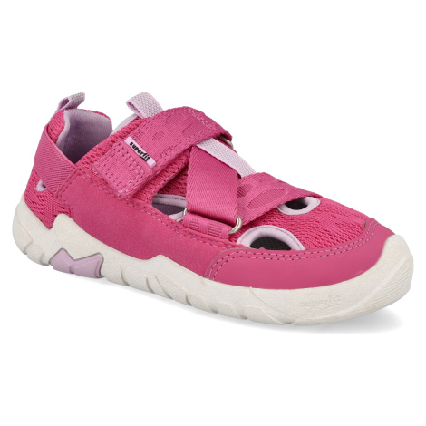 Barefoot dětské sandály Superfit - Trace Pink růžové