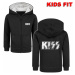 mikina s kapucňou METAL-KIDS Kiss (Distressed Logo) Čierna