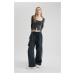 DEFACTO Cool Wide Leg Cargo Gabardine Trousers