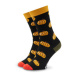 Fun Socks Súprava 4 párov vysokých ponožiek unisex FS-FU71107 Čierna