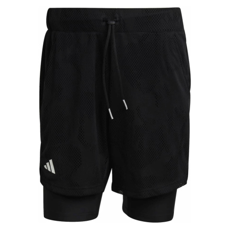 adidas Melbourne Tennis Two-in-One 7-inch Shorts Black Men's Shorts