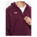 Under Armour Mikina Ua Rival Fleece Fz Hoodie 1379767 Bordová Loose Fit