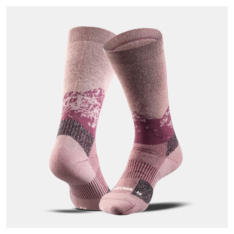 Turistické hrejivé ponožky SH500 vysoké 2 páry QUECHUA