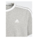 Adidas Tričko Essentials 3-Stripes Cotton Loose Fit Boyfriend T-Shirt IC3637 Sivá Loose Fit