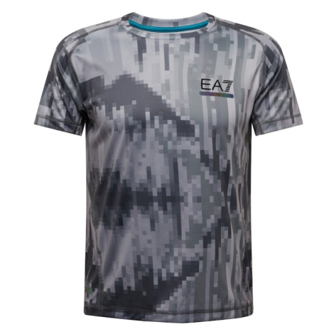 EA7 Emporio Armani Funkčné tričko  sivá / svetlosivá / tmavosivá