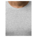 Jednoduché šedé tričko s dlhým rukávom O/1209Z