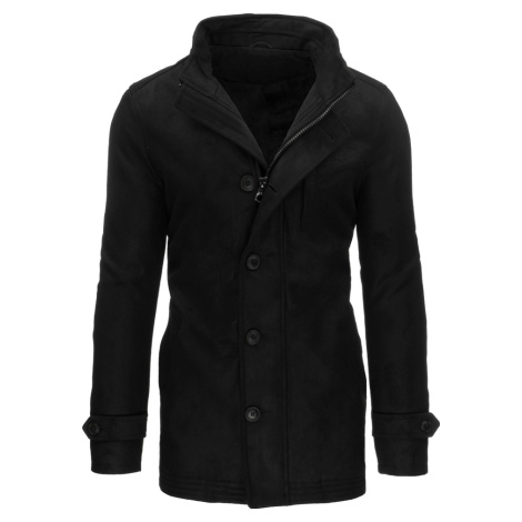 Čierny pánsky kabát na zips CX0435