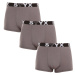 3PACK pánske boxerky Styx športová guma nadrozmer tmavo sivé (R10636363)