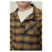 Trendyol Yellow Checkered Boy Knitted Shirt