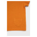 Detské bavlnené tričko United Colors of Benetton oranžová farba, jednofarebné