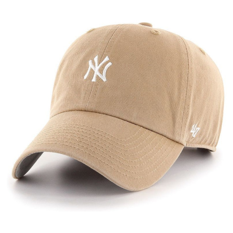 Čiapka 47 brand MLB New York Yankees béžová farba, s nášivkou, B-BSRNR17GWS-KH